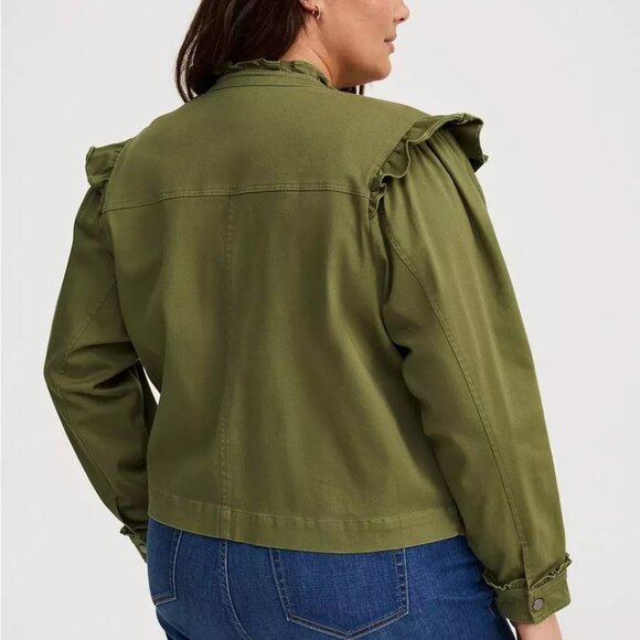 Torrid jacket - Torrid coat - 3 3X 22/24 green military jacket - fall jacket NWT - Picture 2 of 2